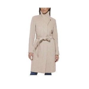 NWT Cole Haan Slick Wool-Blend Long Coat- size 12